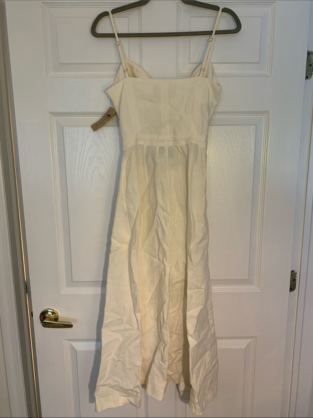 Reformation Cream Bow-Front Linen Sundress - Picture 4 of 5